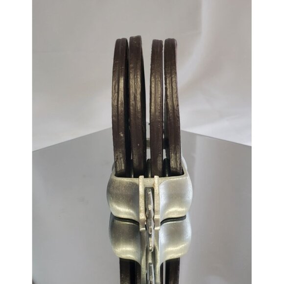 Malboro Miles Leather Cork Coaster & Metal Spur Holder Western Set 2003 - Picture 5 of 9